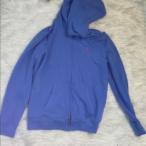 girls blue polo hoodie
